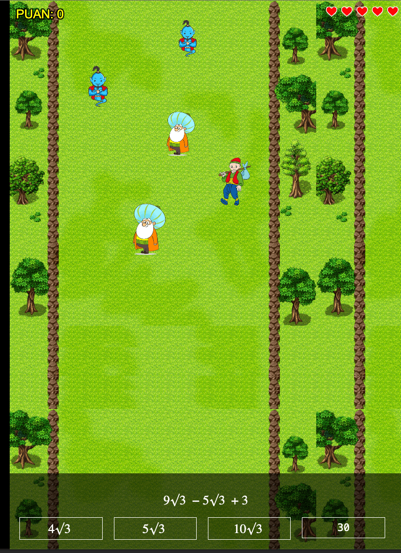 Browser-Based 2D Mathematics Game interface view 1